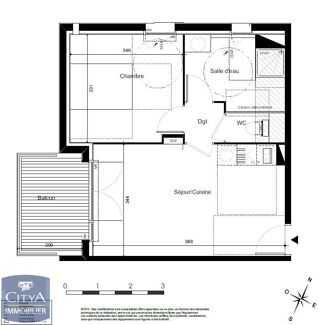  Appartement  vendre 2 pices 41 m