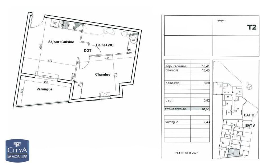 vente Appartement - 2 pièce(s) - 41 m² Saint-Denis (97400)