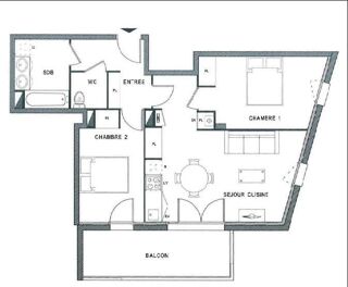  Appartement  vendre 3 pices 60 m