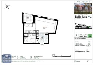  Appartement  vendre 1 pice 31 m