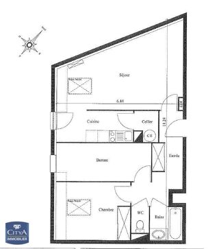  Appartement � vendre 3 pi�ces 58 m�