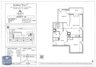 Appartement � vendre 3 pi�ces 61 m�
