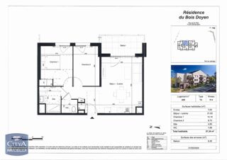  Appartement � vendre 2 pi�ces 44 m�