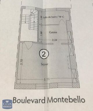  Appartement  vendre 1 pice 30 m