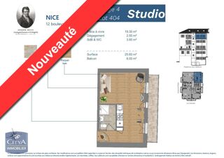  Appartement � vendre 1 pi�ce 26 m�