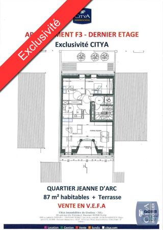  Appartement � vendre 3 pi�ces 87 m�