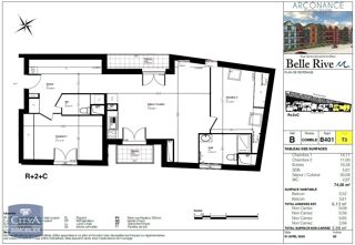  Appartement  vendre 3 pices 74 m