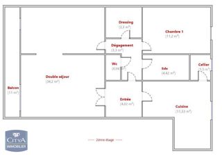  Appartement � vendre 3 pi�ces 74 m�