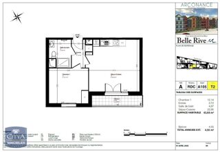  Appartement  vendre 2 pices 44 m