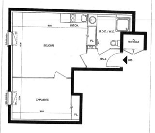  Appartement � vendre 2 pi�ces 41 m�