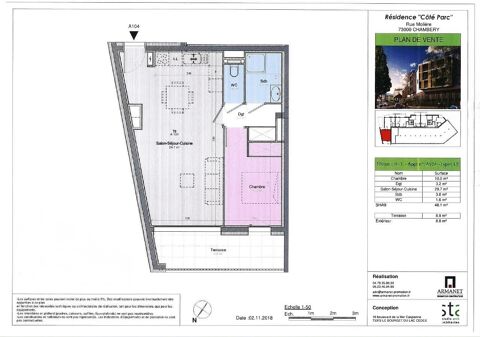  Appartement  louer 2 pices 48 m