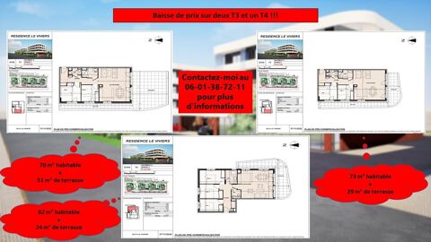 Appartement T4 de 82 m² avec terrasse Viviers-du-lac (en cours d 388000 Viviers-du-Lac (73420)