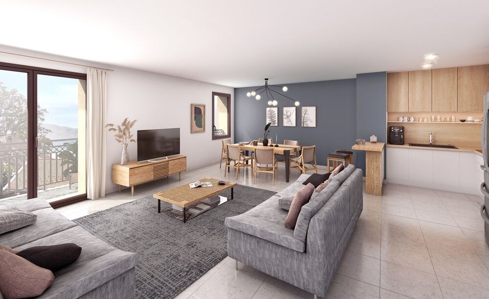 Bel appartement neuf vu lac Type 4 de 89 m² à Veyrier du Lac