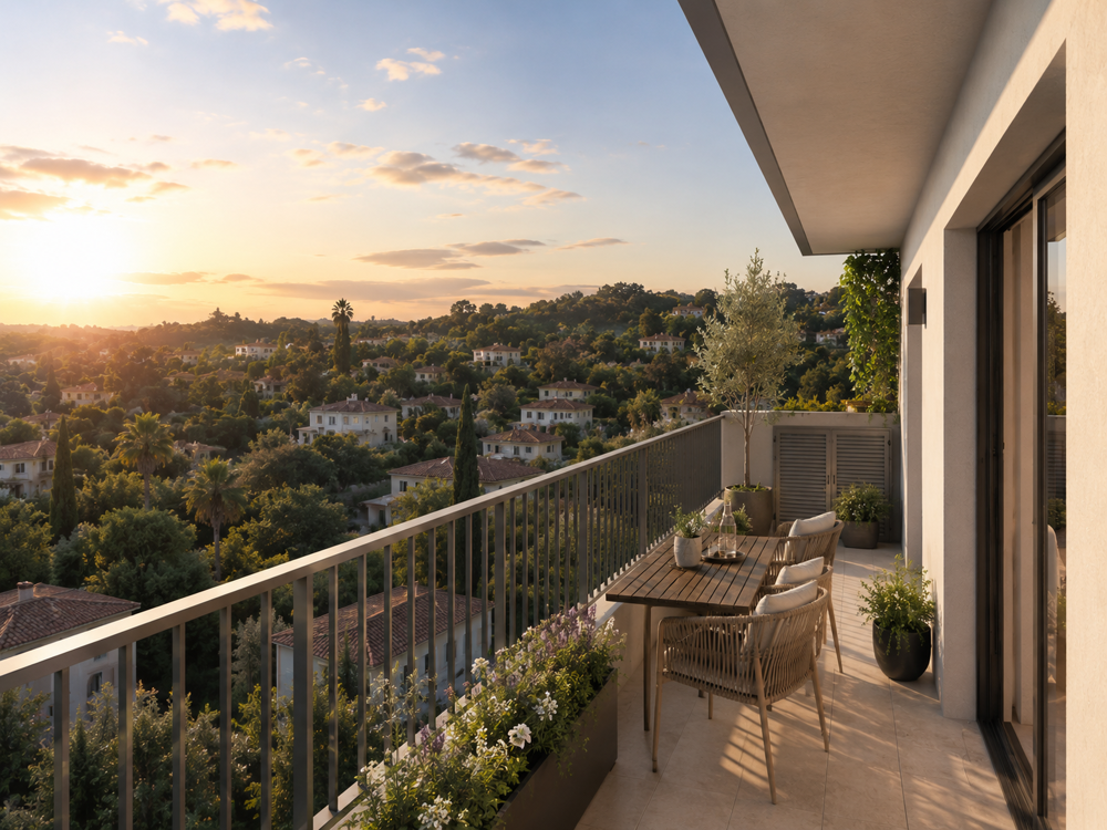 Vente Appartement BELLE OPPORTUNITE : DERNIER ETAGE : BEL APPARTEMENT DE 60M² AVEC DEUX TERRASSES VUE DEGAGEE Mougins