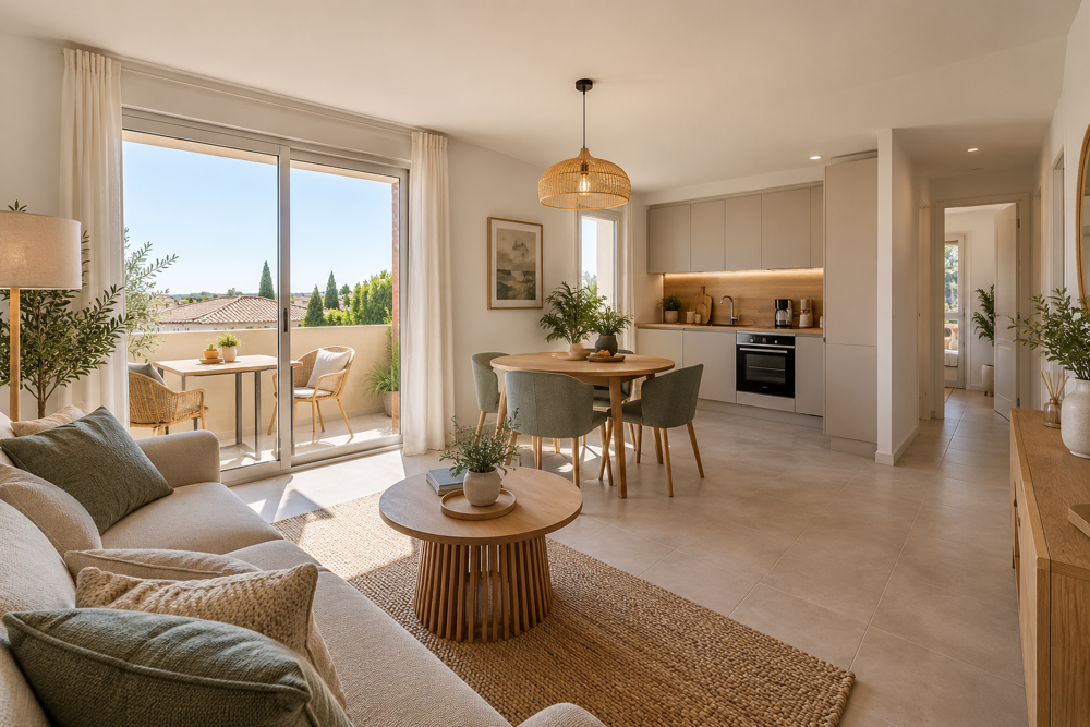 Vente Appartement DERNIER ETAGE - T2 de 40m² exposée OUEST avec parking Carpentras