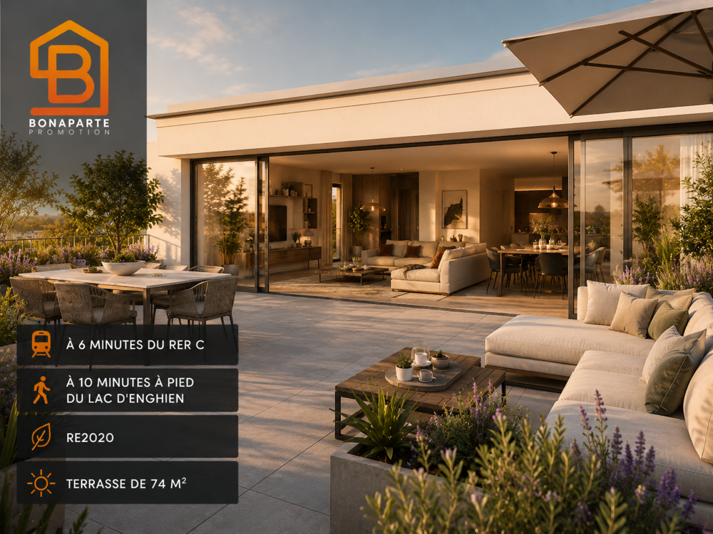 Vente Appartement 400 m du RER C T4 dernier étage avec terrasse de 74 m² St gratien