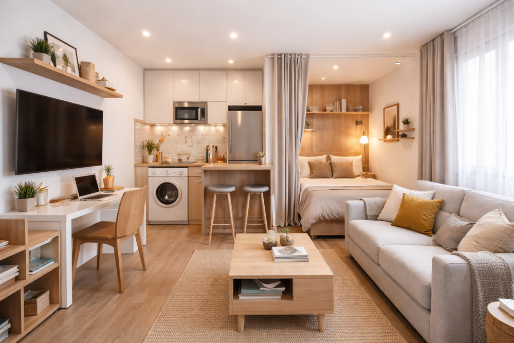 GRAND STUDIO LUMINEUX A 5MINS DE LA GARE