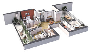  Appartement  vendre 3 pices 