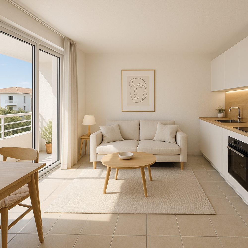 PROCHE CENTRE MONTPELLIER 2 PIECE AVEC GRANDE TERRASSE