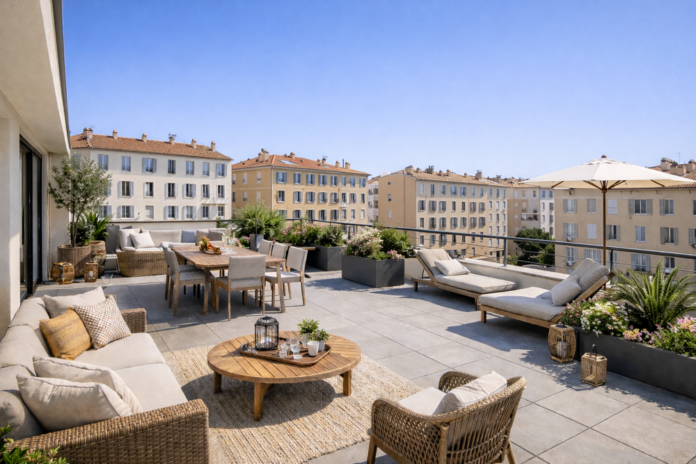 Vente Appartement RARE A TOULON- TERRASSE DE 60 M² EN DERNIER ETAGE POUR CE MAGNIFIQUE T3 A SAINT JEAN Toulon