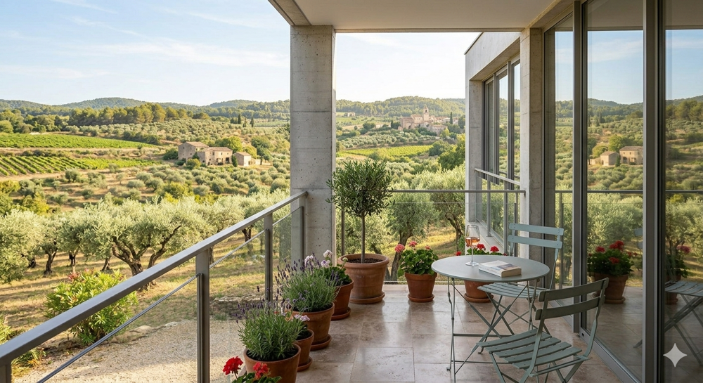 LIVRAISON IMMINENTE - 2 PIECES AVEC TERRASSE VUE SUR LES OLIVIERS PLEIN OUEST