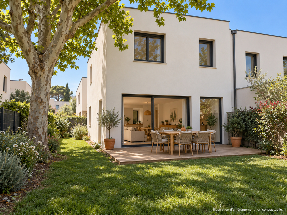 Vente Maison Montpellier centre – Villa neuve T4 avec jardin et places de stationnements Montpellier
