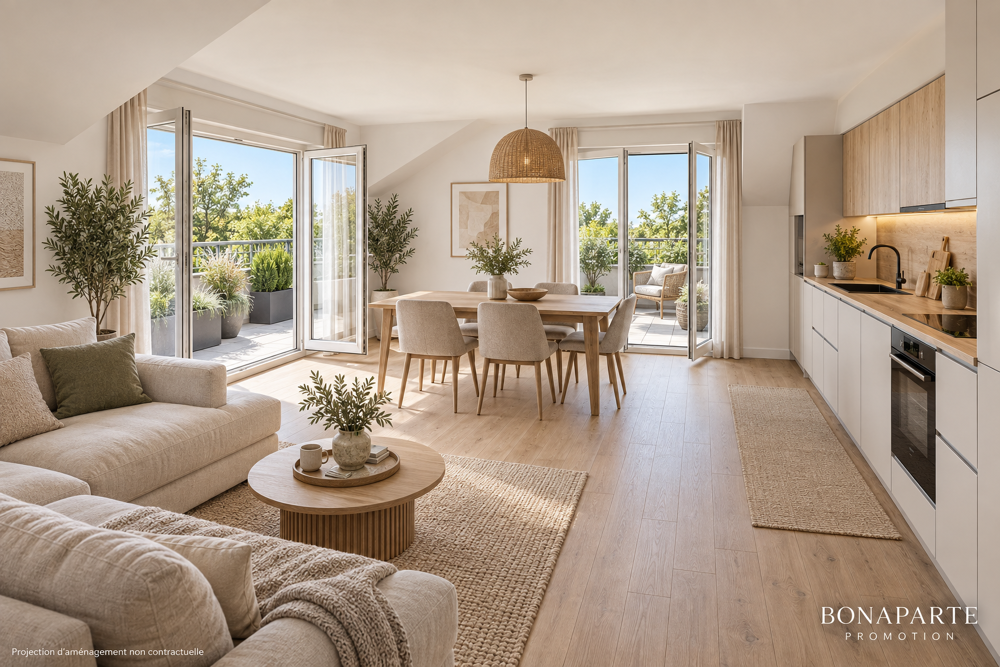 magnifique 4 pièces de 91m² avec terrasse de 35m² r+2