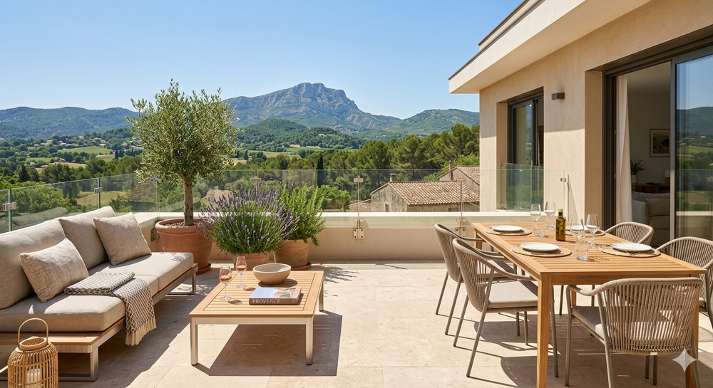 Vente Appartement GRAND T3 de 65m² TRAVERSANT - VUE SAINTE VICTOIRE Aix en provence