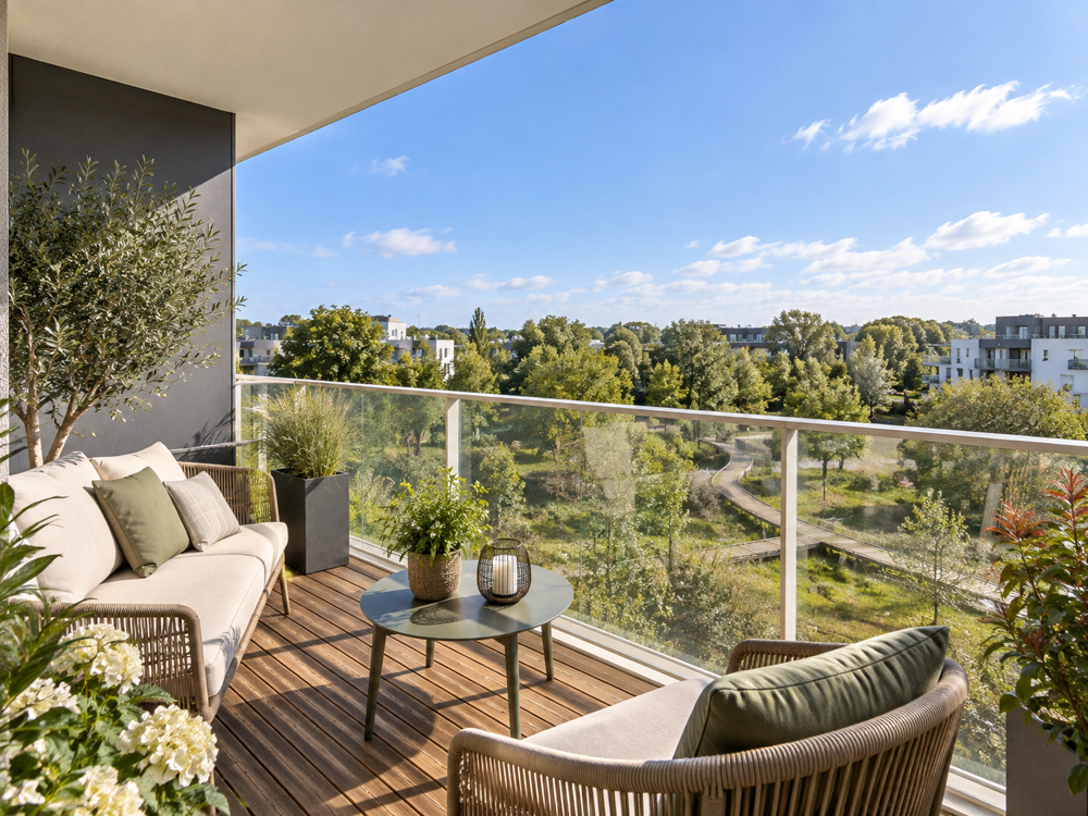 T4 DE 80 M² AU 3E ÉTAGE AVEC BALCON SUD DE 9 M² ET 2 PARKINGS