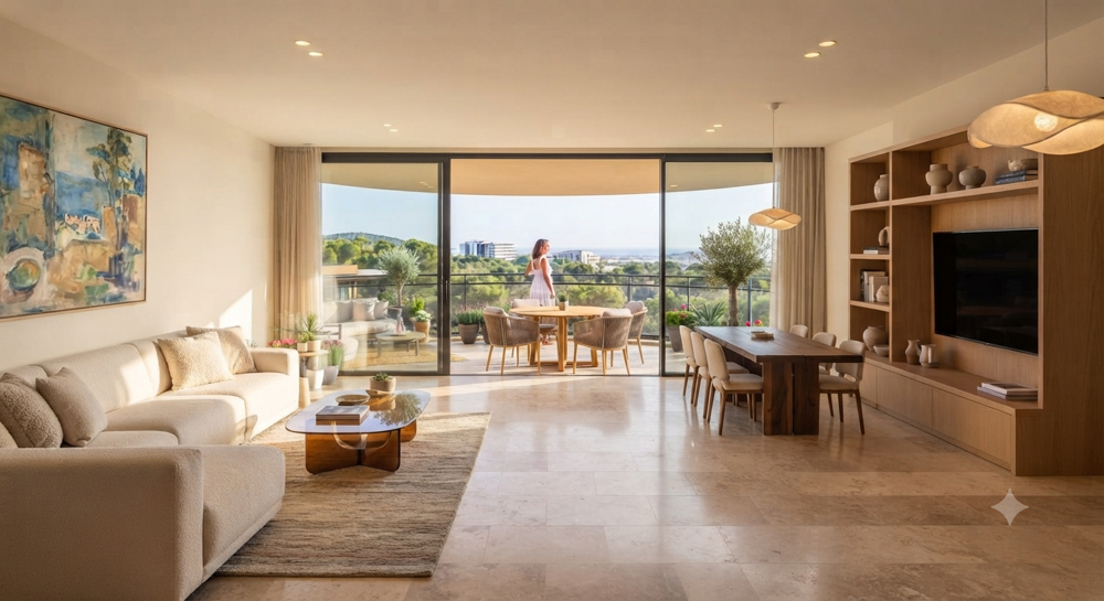 DANS LA VERDURE DERNIER ETAGE 4 PIECES TERRASSES VUE DEGAGEE AVEC PISCINE