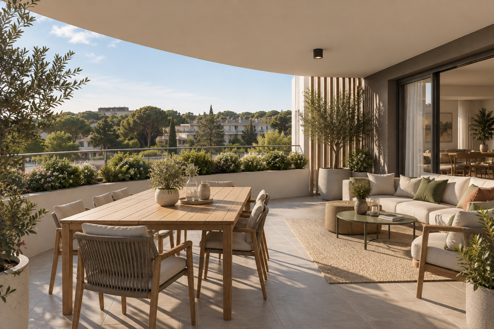 A 5MN A PIED DE LA PLAGE 2 PIECES NEUF AVEC TERRASSE DE 18 M² !