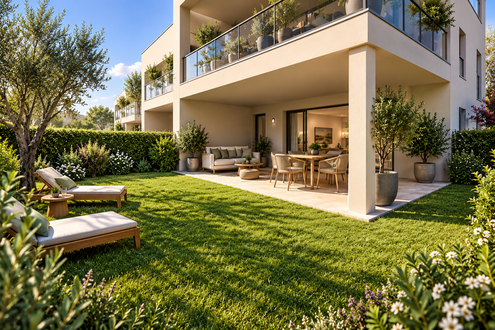 Vente Appartement T2 à 12 min a pied du centre ville avec jardin de 70m² Aix en provence