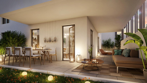   MAGNIFIQUE RESIDENCE DANS UN ECRIN DE VERDURE : GRAND 2 PIECES AVEC TRES BEAU JARDIN Appartement - 2 pi�ce(s)