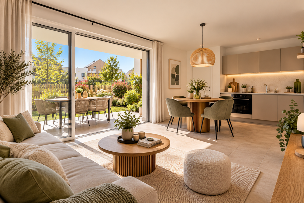 Vente Appartement T3 DE 64 M² EN REZ-DE-JARDIN PLEIN SUD AVEC TERRASSE, JARDIN, CAVE ET PARKING Guidel
