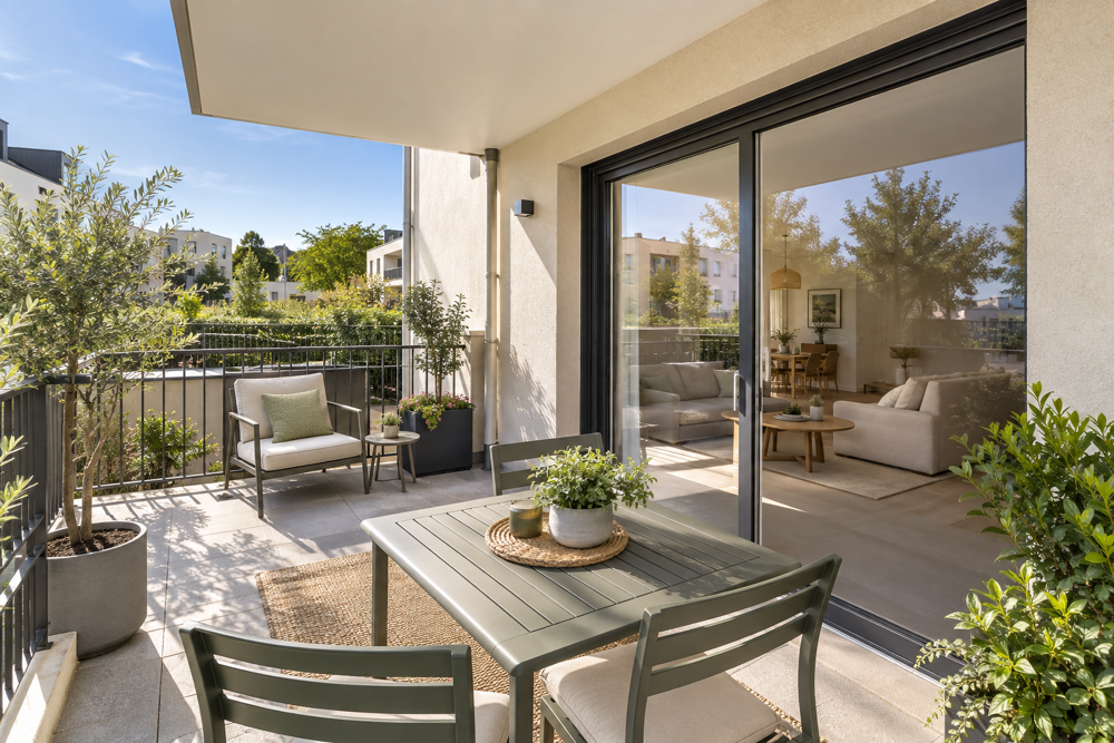 T2 DE 45 M² EN REZ-DE-CHAUSSÉE AVEC TERRASSE EST DE 8 M² ET PARKING