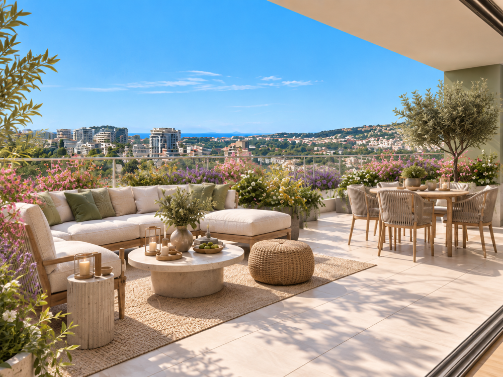 Vente Appartement RARE SUR LE MARCHE : SPLENDIDE TOIT TERRASSE T4 DE 80 M² AVEC 60M² DE TERRASSE VUE MER Nice