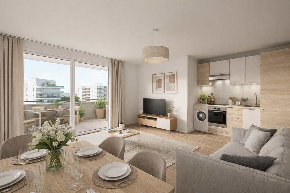 Frais de Notaire OFFERTS  3 pièces 64 m² avec Loggia et parking