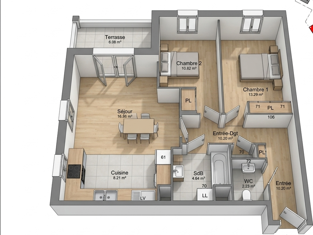 Vente Appartement PTZ- RER - TRAM - TVA 5,5% Grigny