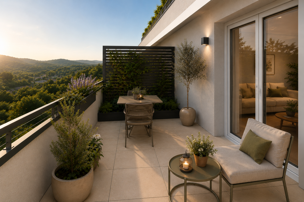 DISPONIBILITE IMMEDIATE ET FRAIS DE NOTAIRE OFFERTS !! - MAGNIFIQUE STUDIO EN DERNIER ETAGE AVEC TER
