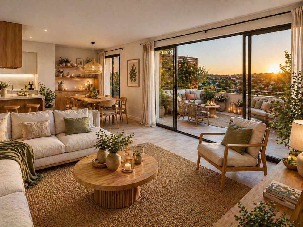 Vente Appartement T4 TRAVERSANT EN DERNIER ETAGE EXPOSE SUD EST - VIEUX VILLAGE Vitrolles