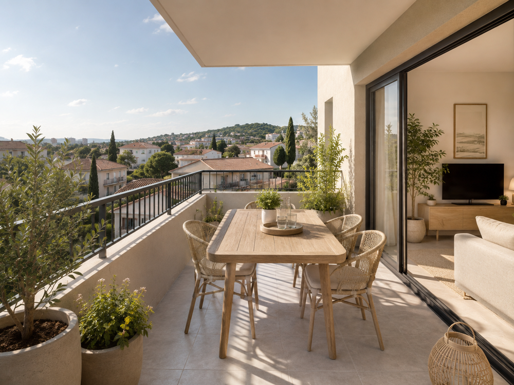 Vente Appartement TOULON EST – SUPERBE T3 AVEC GRANDE TERRASSE & PARKING Toulon