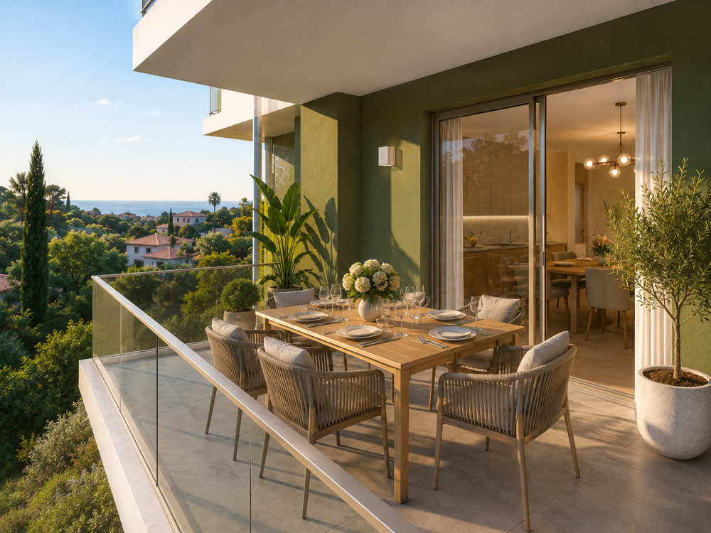 Vente Appartement FRAIS DE NOTAIRE OFFERT ! NICE OUEST SPLENDIDE T3 ETAGE ELEVE DE 56M² AVEC 12M² DE TERRASSE APERCU Nice