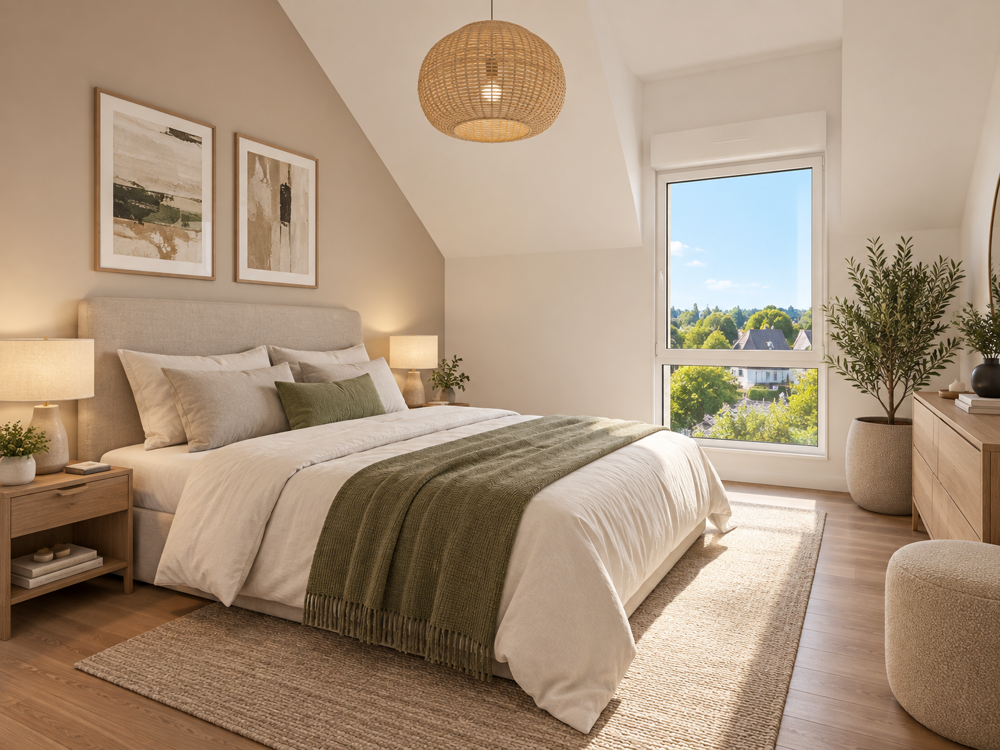 *T4 DE 91 M² EN ATTIQUE AVEC TERRASSE DE 124 M² ET 2 STATIONNEMENTS