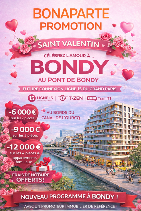   OFFRE DU PRIMPTEMPS !! SECTEUR GRAND PARIS : PONT DE BONDY/ BORD DU CANAL/ TVA 5.5% Appartement - 5 pi�ce(s)