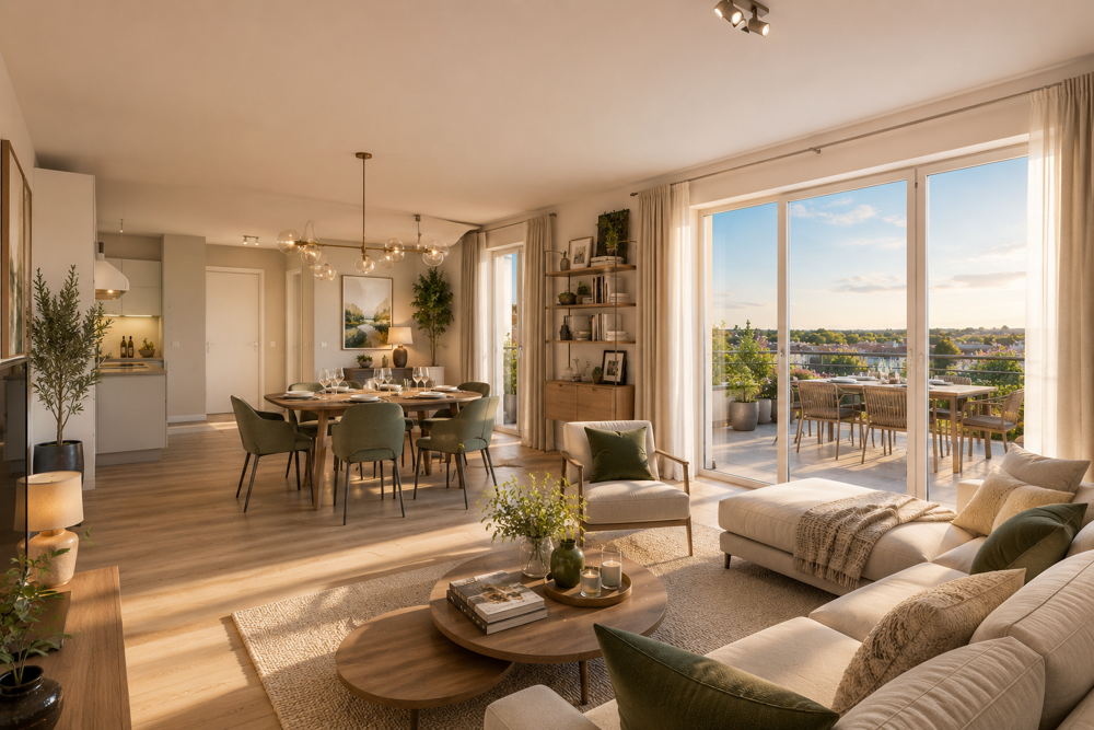 LE T3 IDÉAL POUR VOIR GRAND : 74 M² DONT 35 M² DE SÉJOUR - PTZ