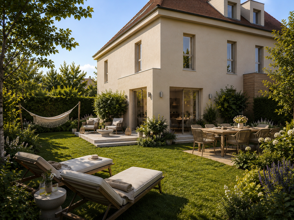 4 Pièces en TRIPLEX de 85 m2 avec JARDIN à 10 minutes de STRASBOURG