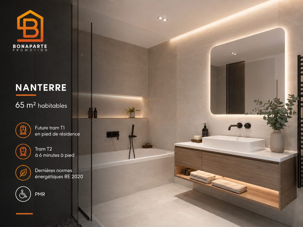 Vente Appartement retour a la vente A 500M du TRAM T2- 3 pièces optimisé avec parking- Nanterre