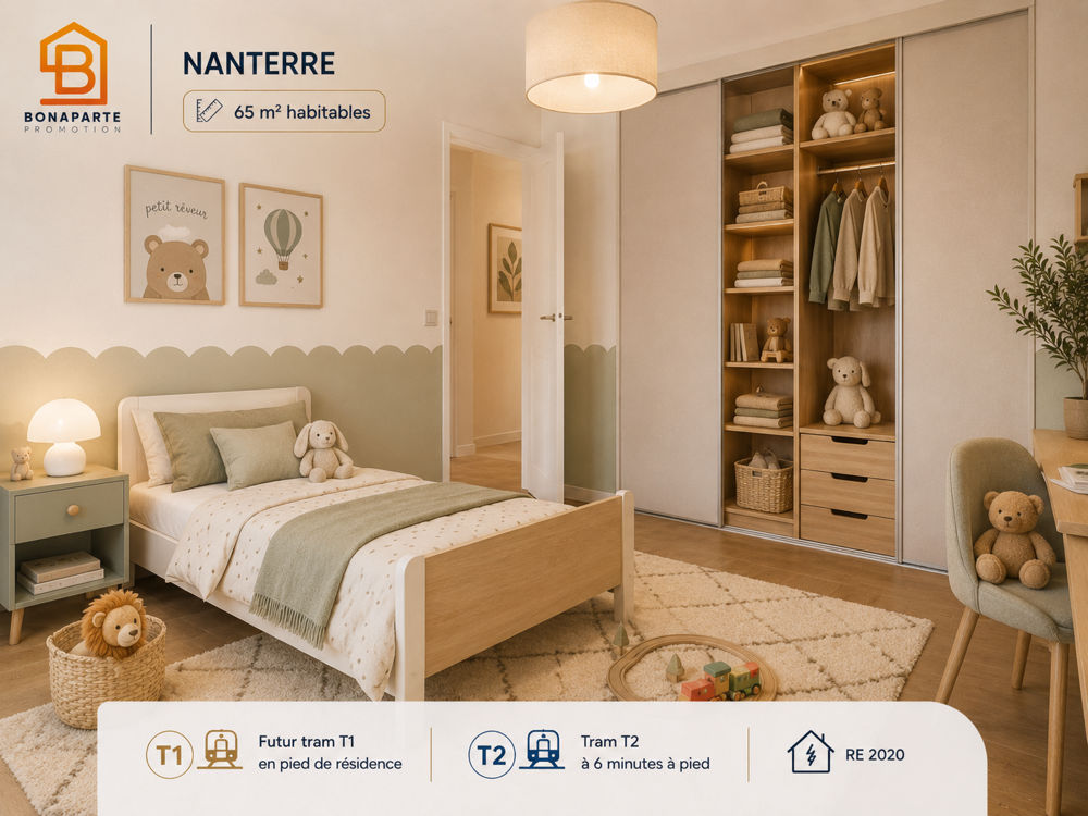 Vente Appartement retour a la vente A 500M du TRAM T2- 3 pièces optimisé avec parking- Nanterre