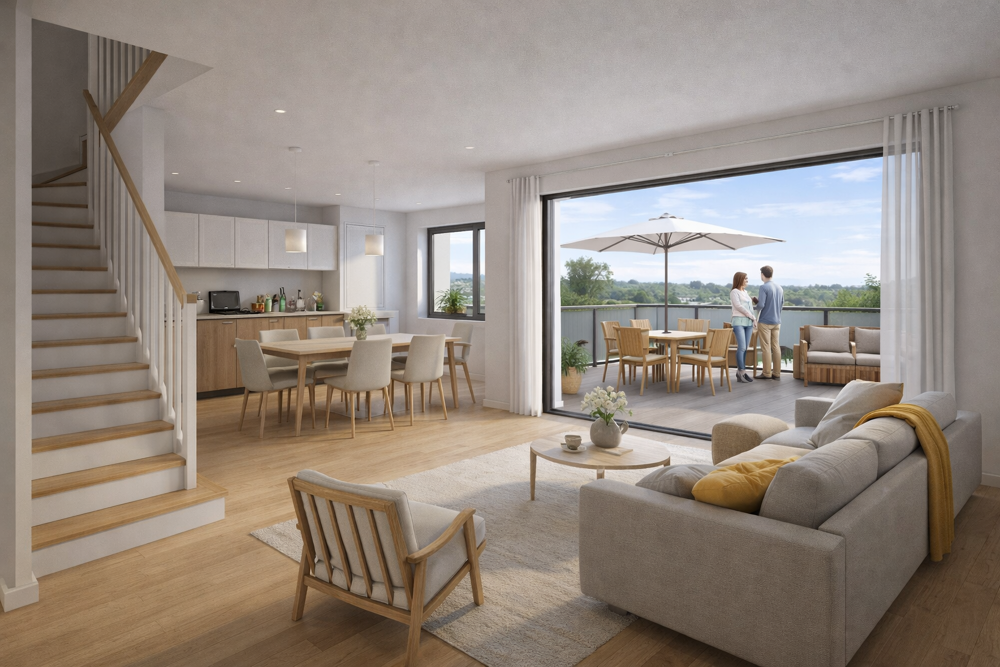 Vente Appartement DUPLEX 4 PIÈCES 82 m² + TERRASSE 7,77 m² + 2 PARKINGS – TOUSSUS-LE-NOBLE – LIVRAISON 3T2028 Toussus le noble