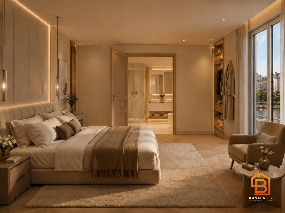 Vente Appartement QUITTEZ LEVALLOIS POUR LA MARINA DE CORMEILLES EN PARISIS Dernier étage-6 PIECES -137m² -vue seine- Levallois perret